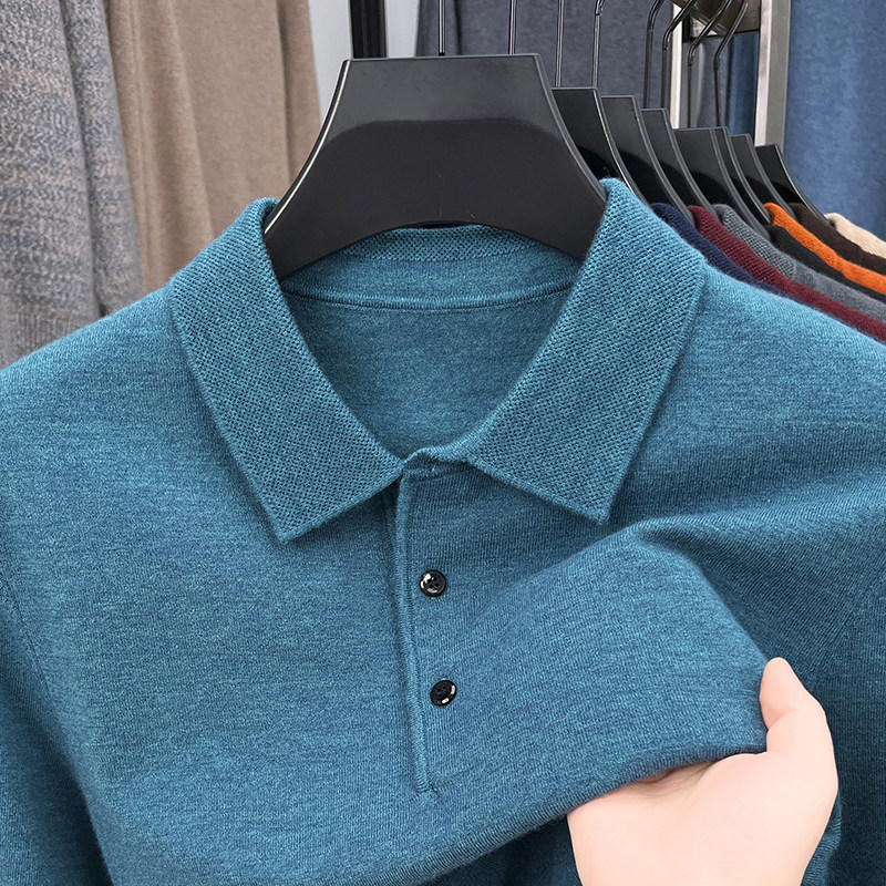 中年爸爸春秋装新款羊毛上衣服