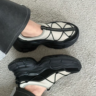 苏木槿复古流线厚底增高老爹写运动休闲鞋女2026春新款东大门百搭