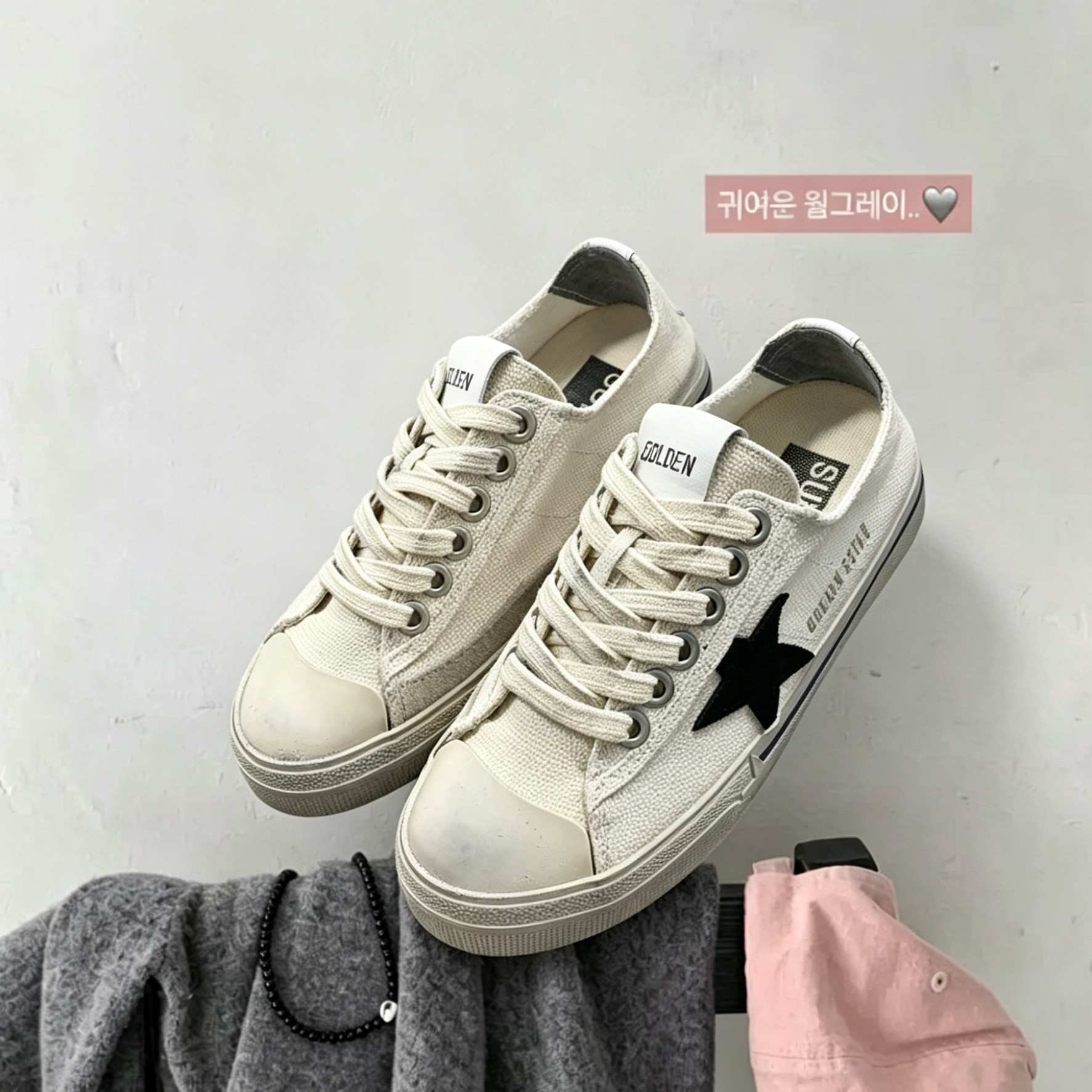 【升级款】苏木槿做旧帆布脏脏鞋复古星星鞋板鞋内增高板鞋女透气