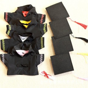 毕业服博士帽学士服套装毛绒玩具小娃娃公仔衣服帽子服饰DIY礼物
