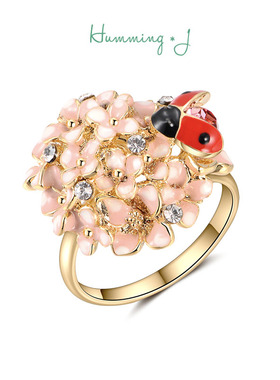 韩国花簇食指森系时尚个性风戒子