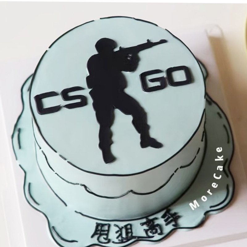 CS GO游戏主题人物剪影男生日蛋糕装饰巧克力转印纸定制打印,厨房/烹饪用具,烘焙用纸,淘宝优惠券,粉丝福利购,淘宝优惠卷
