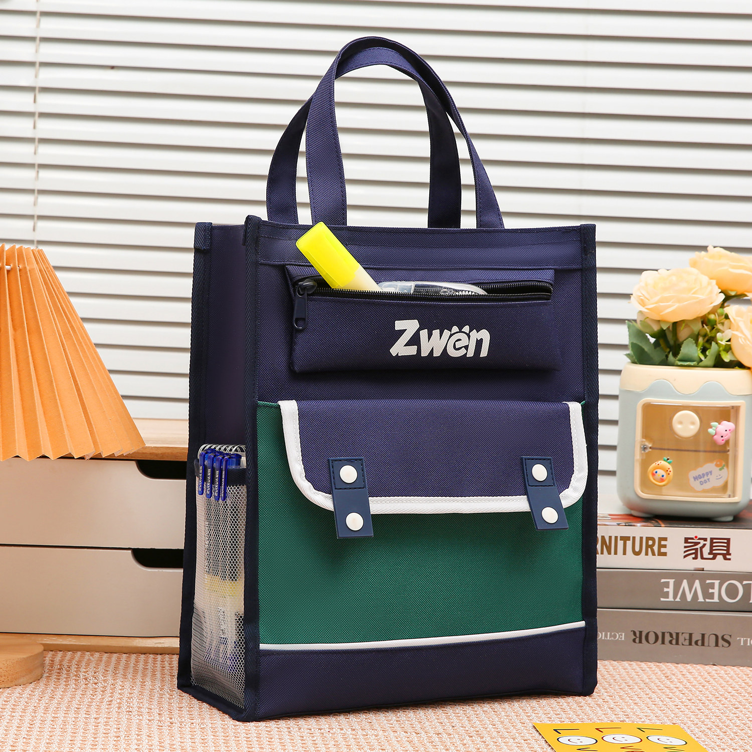 便携手提袋新款小学生文件袋英伦补习袋牛津布补课袋大容量学习袋,文具电教/文化用品/商务用品,文件袋/资料袋/试卷收纳袋,淘宝优惠券,粉丝福利购,淘宝优惠卷