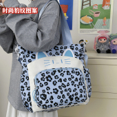 小学生补习袋儿童斜挎包手提袋帆布拎包男女孩大容量可单肩补课包