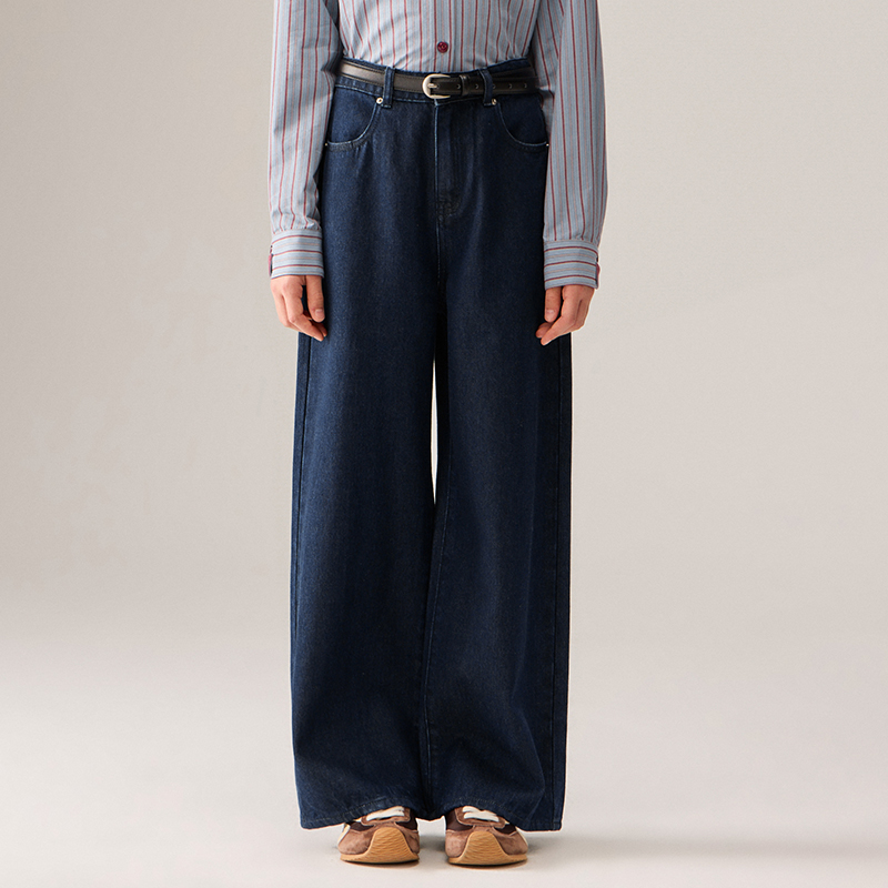 MINIkids童装 复古休闲牛仔裤女童秋季新款莱赛尔棉字母绣花裤子