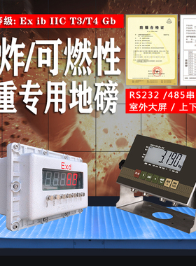 耀华A8本安防爆Exd隔爆地磅称可选配RS485通讯电子秤1T3吨5