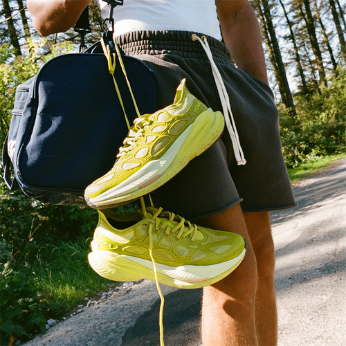 代购HOKA Mach X Caged联名苔绿色缓震稳定透气男士跑步鞋25秋款