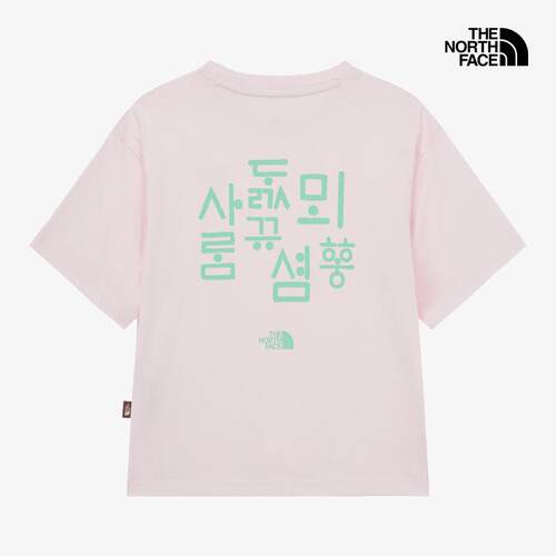 海外代购THE NORTH FACE/北面女士运动T恤宽松版型圆领日常休闲