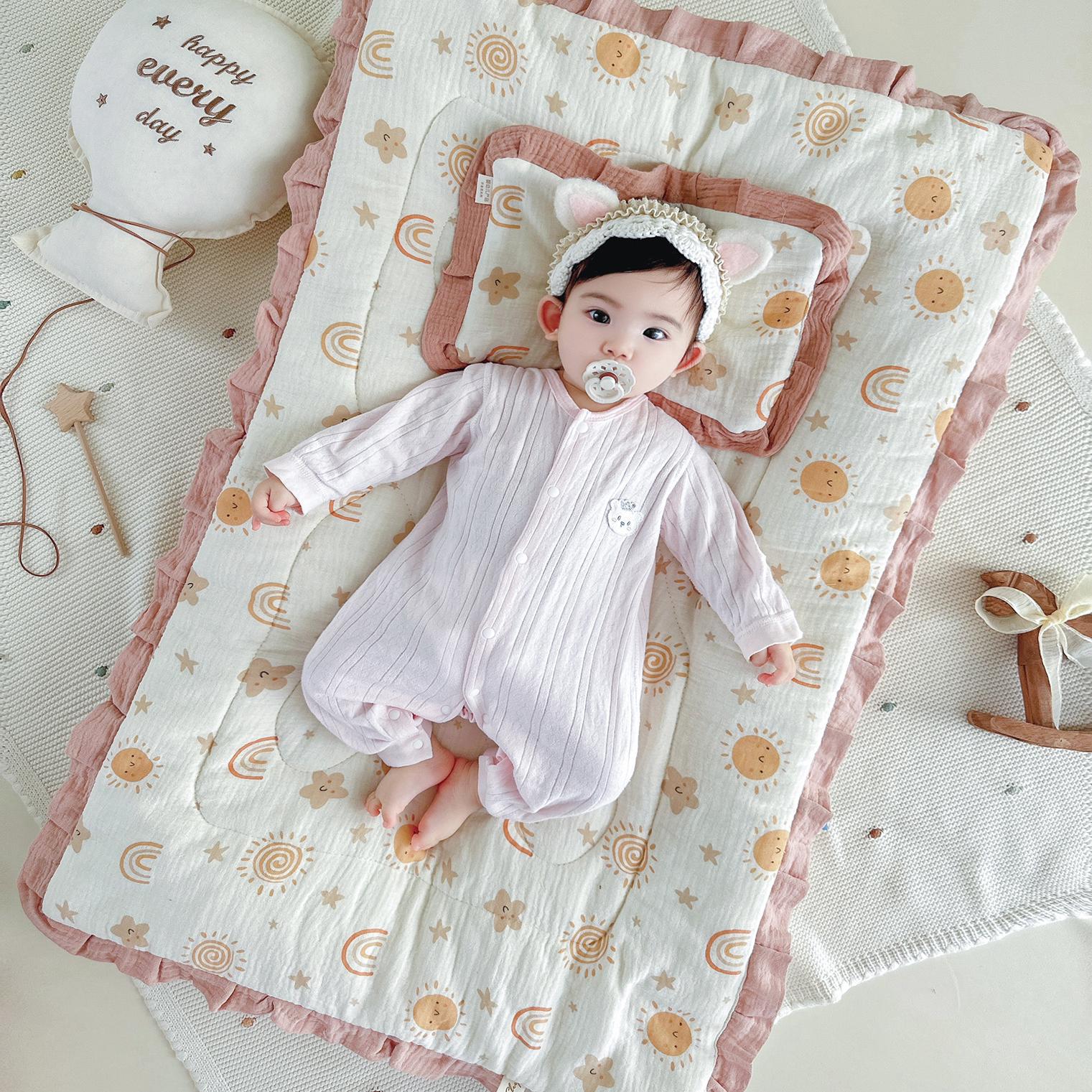 婴儿床褥新生专用小褥子纯棉可水洗春秋冬床垫幼儿园午睡垫被褥