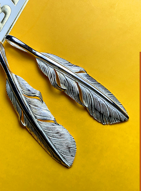 蓝色地平线HorizonbBlue纯银羽毛吊坠哼哈手工定制非goro菊地健FA