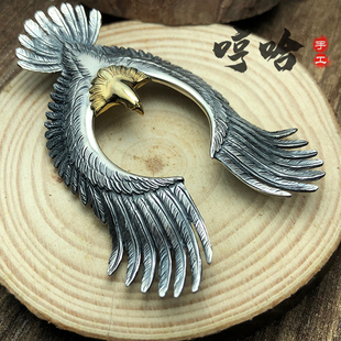 哼哈手工horizon blue娜迦鹰najia吊坠925纯银日韩潮流饰品定制