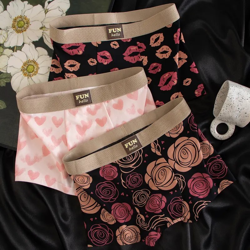 花心浪漫印花内裤男款棉质10A