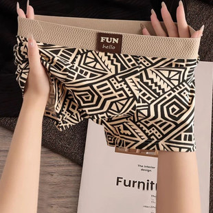 夏季 潮流复古印花男士 男生平角2025新款 纯棉抗菌透气四角裤 内裤