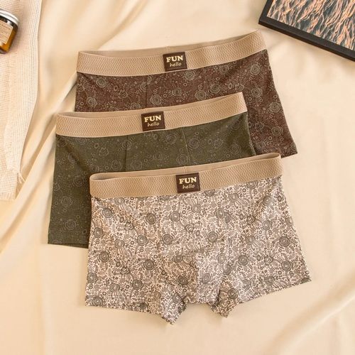 10A抑菌古典花印男士内裤