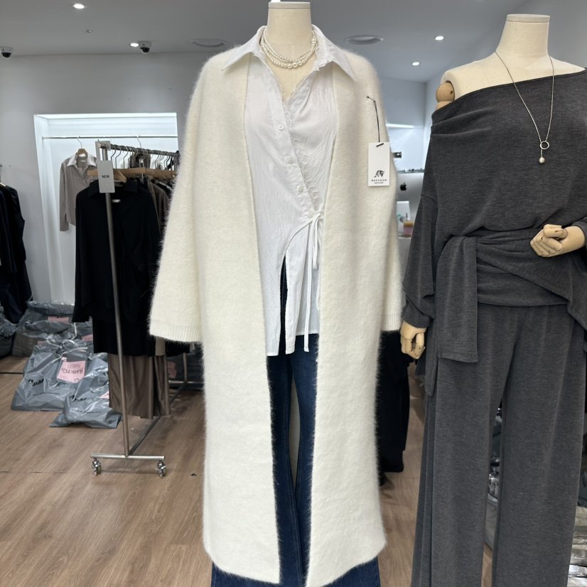 LEWIN东大门㊣实拍女士新款推荐真品休闲时尚长款风衣浣熊开衫