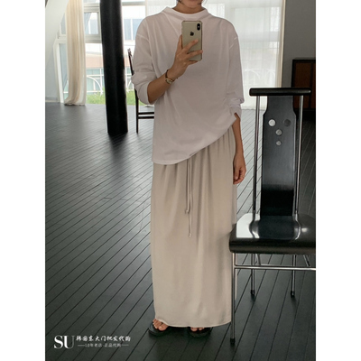 REGULARLY/PLACOR韩国代购㊣女士26秋季新品人气长袖T恤半领丝绸