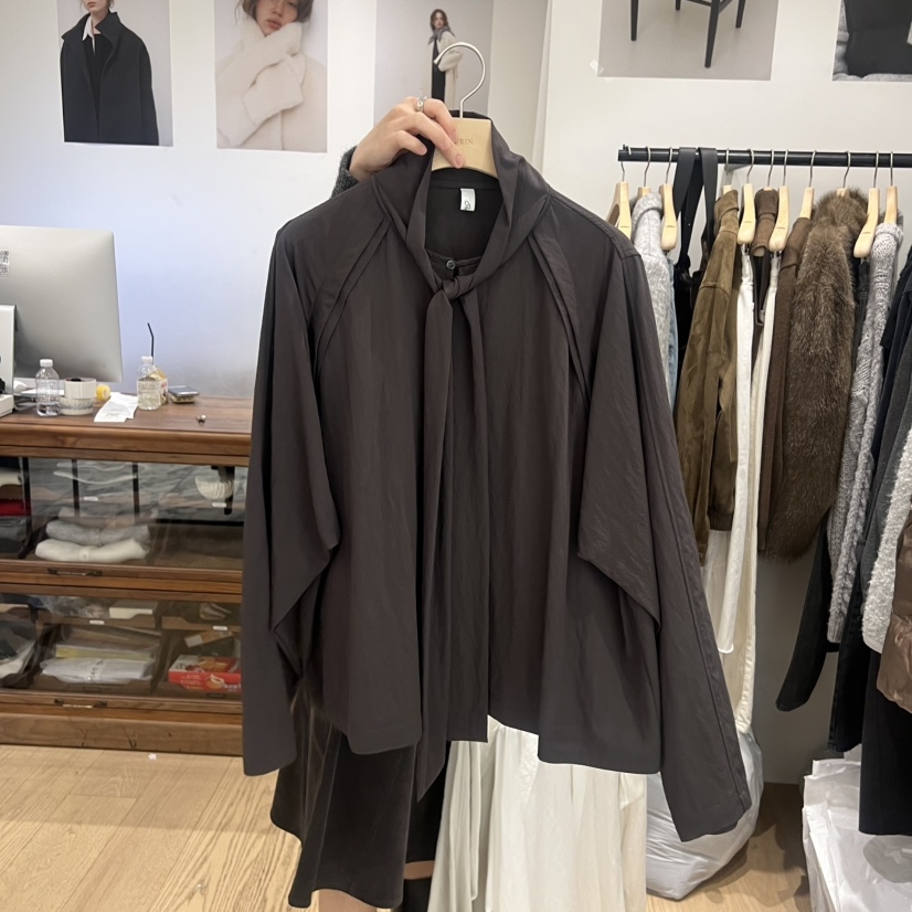 OURIN韩国代购㊣女装新款25秋冬热卖时尚真品人气推荐休闲衬衫