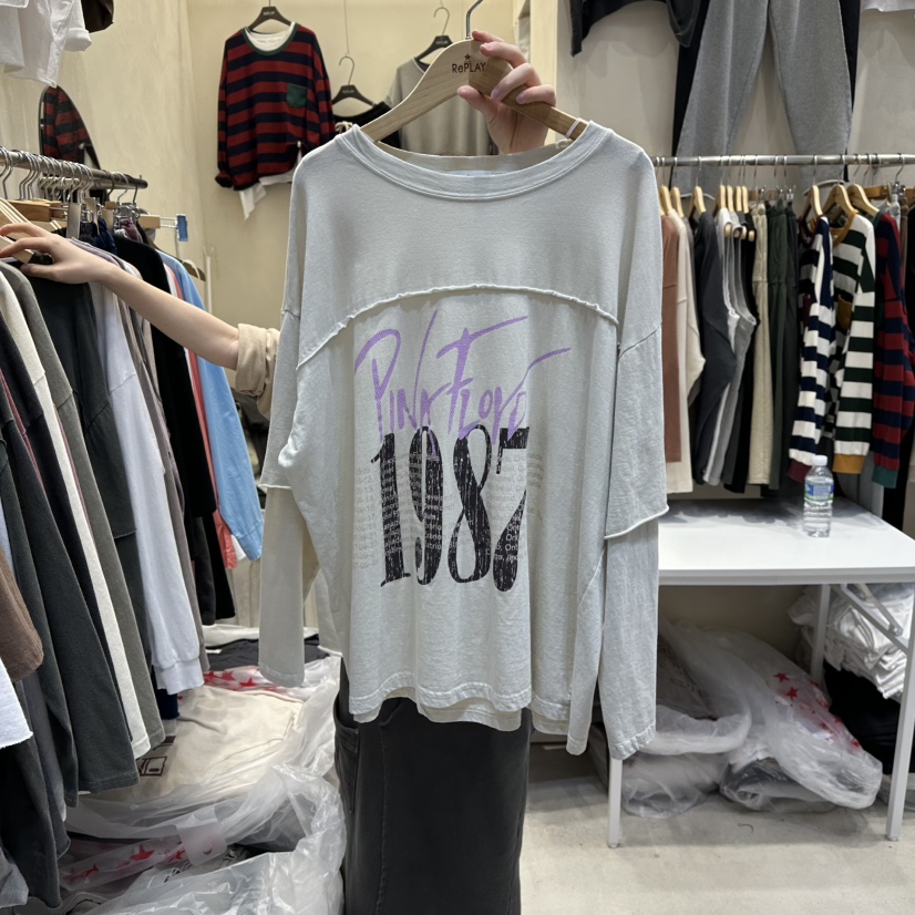 REPLAY韩国代购㊣女装新品推荐时尚25秋冬真品人气休闲长袖T恤