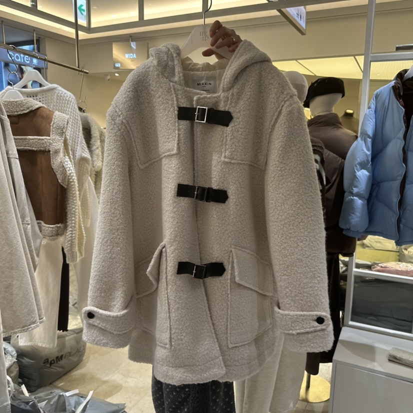 MIXXIN东大门㊣实拍女装新款热卖推荐休闲真品短款大衣腰带