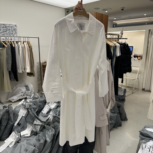 MER/ANGELO BIANCO韩国东大门代购㊣女士新品休闲长款风衣含腰