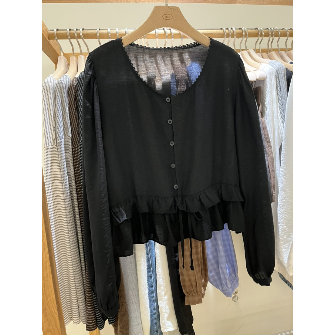 TIZZI韩国代购㊣女装新款时尚25秋冬人气休闲真品热卖推荐衬衫