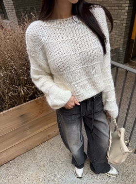 LAVIEU东大门㊣代购女装新品时尚25秋冬休闲人气针织衫羊毛