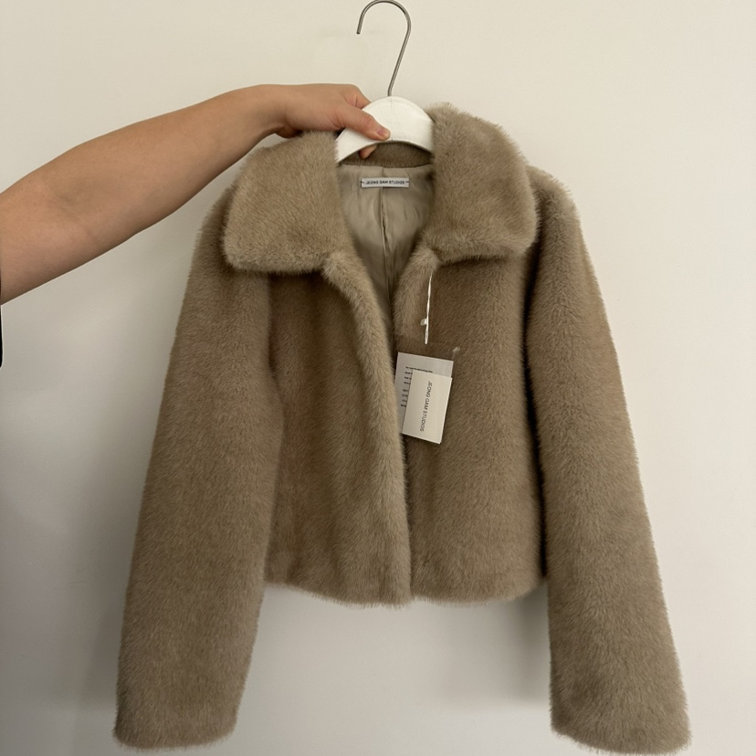 JEONG GAM韩国代购㊣女士新品时尚热卖25秋冬短款大衣貂皮