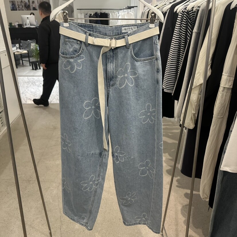 MARAN韩国东大门代购㊣女装新品26春夏人气牛仔裤不含腰带花朵