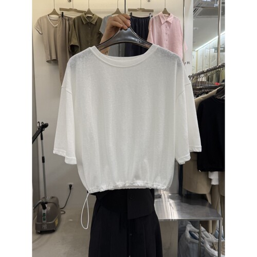 THE SIL/1 2ILLY㊣韩国东大门直邮女士新品休闲26春夏T恤串珠