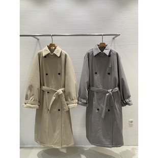 真品25秋冬中长款 女士新款 大衣皮草双层 SALON东大门㊣代购 LUCY