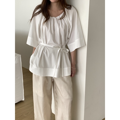 ATHEA韩国直邮㊣女装新款人气热卖时尚休闲推荐26春夏衬衫含腰绳