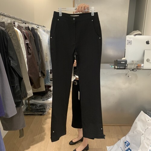 MEET ME㊣东大门代购女装26秋季新品时尚休闲裤喇叭裤弹力