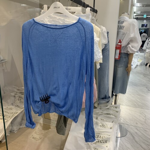 awear/RUMIRU韩国东大门代购㊣女装新品时尚26春夏针织衫褶裥