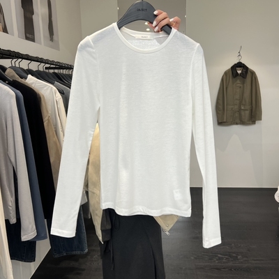 OBJECT东大门㊣实拍女装新款休闲真品时尚25秋冬热卖长袖T恤
