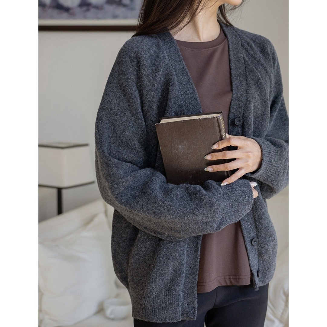 BLACK NOTE韩国代购㊣女士新款休闲时尚热卖25秋冬针织衫开衫