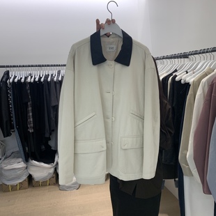 休闲人气25秋冬夹克拼色 真品时尚 EST_韩国直邮㊣女士新品 推荐