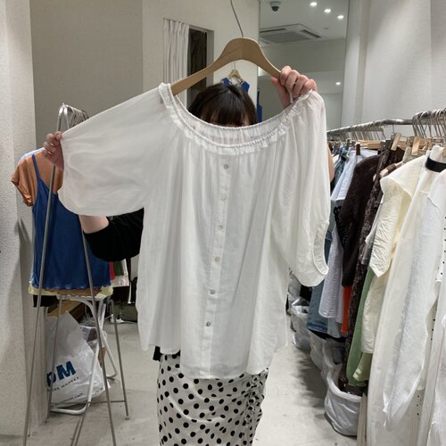 SSENIQUE/SSEMIENNE韩国东大门代购㊣女士新品26春夏衬衫露肩亚