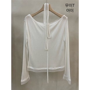 ㊣女装 T恤含脖带 KONI A韩国代购 时尚 长袖 休闲推荐 LAKE 新品