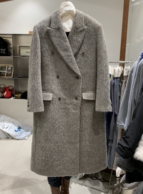 TEMPTING东大门㊣直邮女装新款热卖真品人气中长款大衣羊驼毛