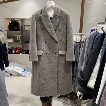 TEMPTING东大门㊣直邮女装新款热卖真品人气中长款大衣羊驼毛