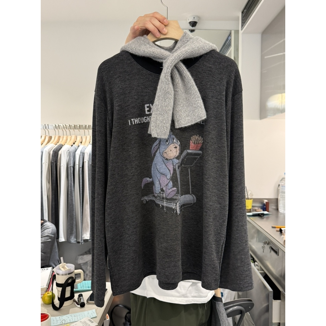 MONE-A东大门㊣直邮女士新品休闲推荐时尚长袖T恤不含披肩