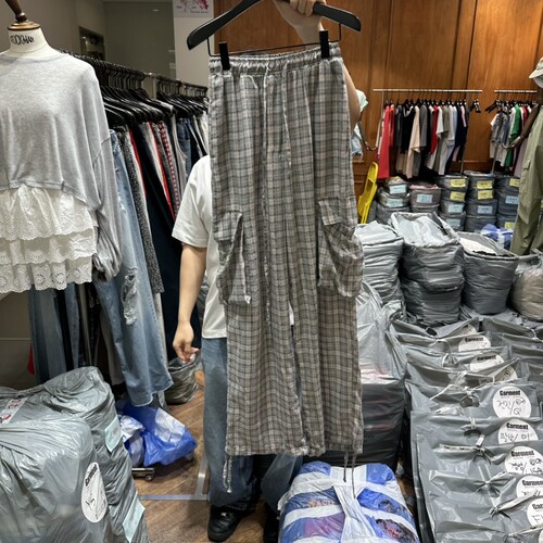 GARMENT韩国代购㊣女装新款休闲时尚真品26春夏热卖休闲裤格纹