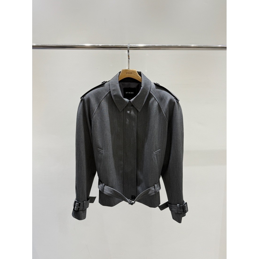 STAGE东大门㊣代购女装新款时尚推荐25秋冬人气休闲夹克含腰带,运动/瑜伽/健身/球迷用品,电竞夹克/外套,淘宝优惠券,粉丝福利购,淘宝优惠卷