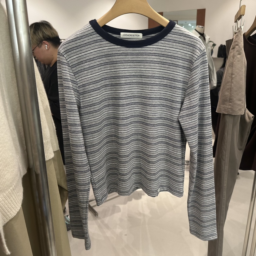 ANDMORE BUTTON韩国直邮㊣女装新品25秋冬休闲时尚长袖T恤