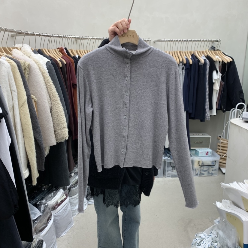 MURR东大门㊣实拍女士新品25秋冬人气推荐真品时尚长袖T恤开衫