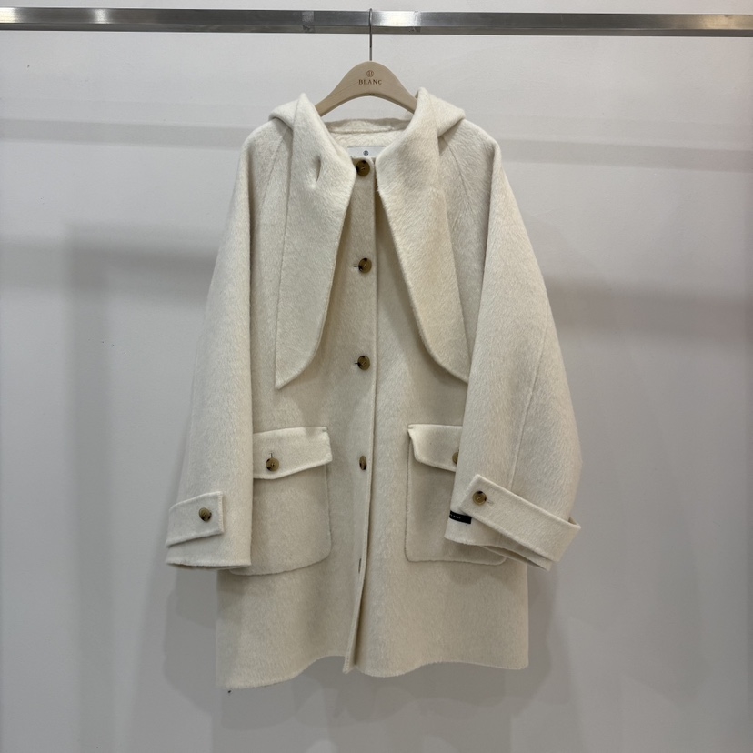BLANC-A韩国代购㊣女士新品时尚休闲25秋冬热卖中长款大衣
