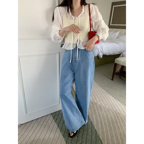 MELLOUNGE-2件起韩国代购㊣女士新品26春夏热卖推荐牛仔裤