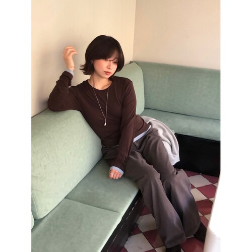 ERUME韩国代购㊣女士26秋季新品人气推荐热卖时尚真品长袖T恤
