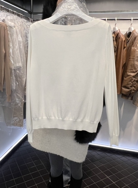 OUS/INCH韩国代购㊣女装新款真品人气热卖休闲针织衫春款露肩