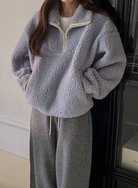 HAY KNOCK韩国代购㊣女士新款推荐25秋冬人气真品卫衣拉链